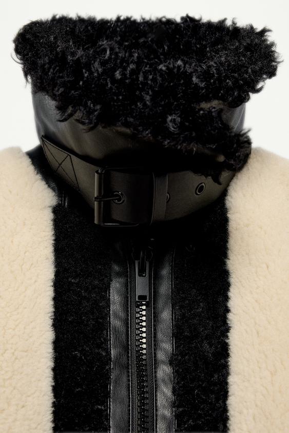 Faux Fur Patchwork Jacket - The Item Zara Woman