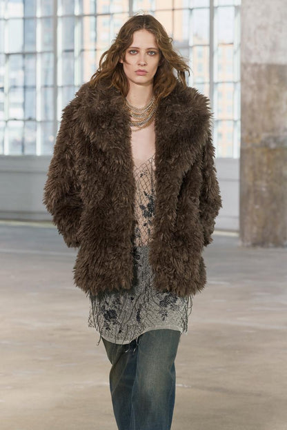 ZW Collection faux fur short coat