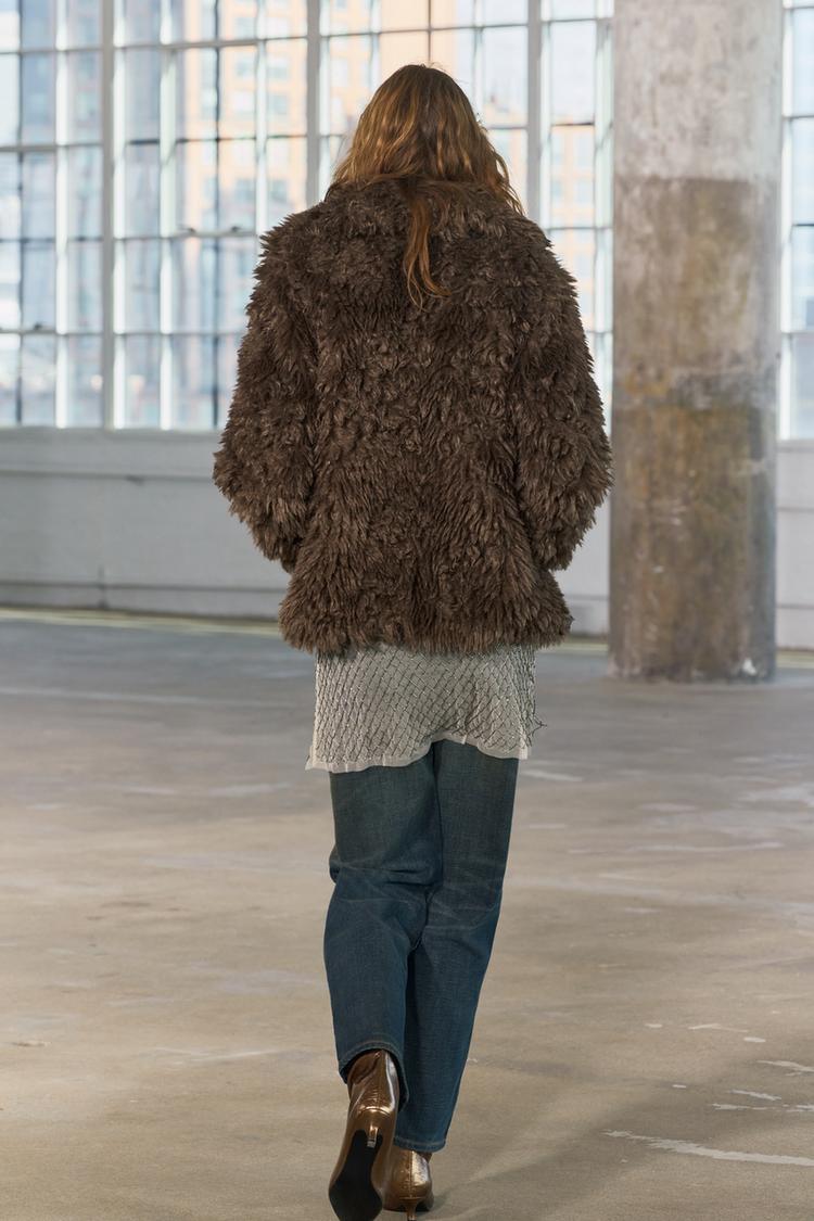 ZW Collection faux fur short coat