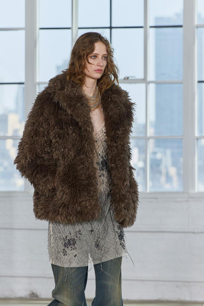 ZW Collection faux fur short coat