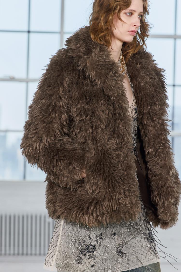 ZW Collection faux fur short coat