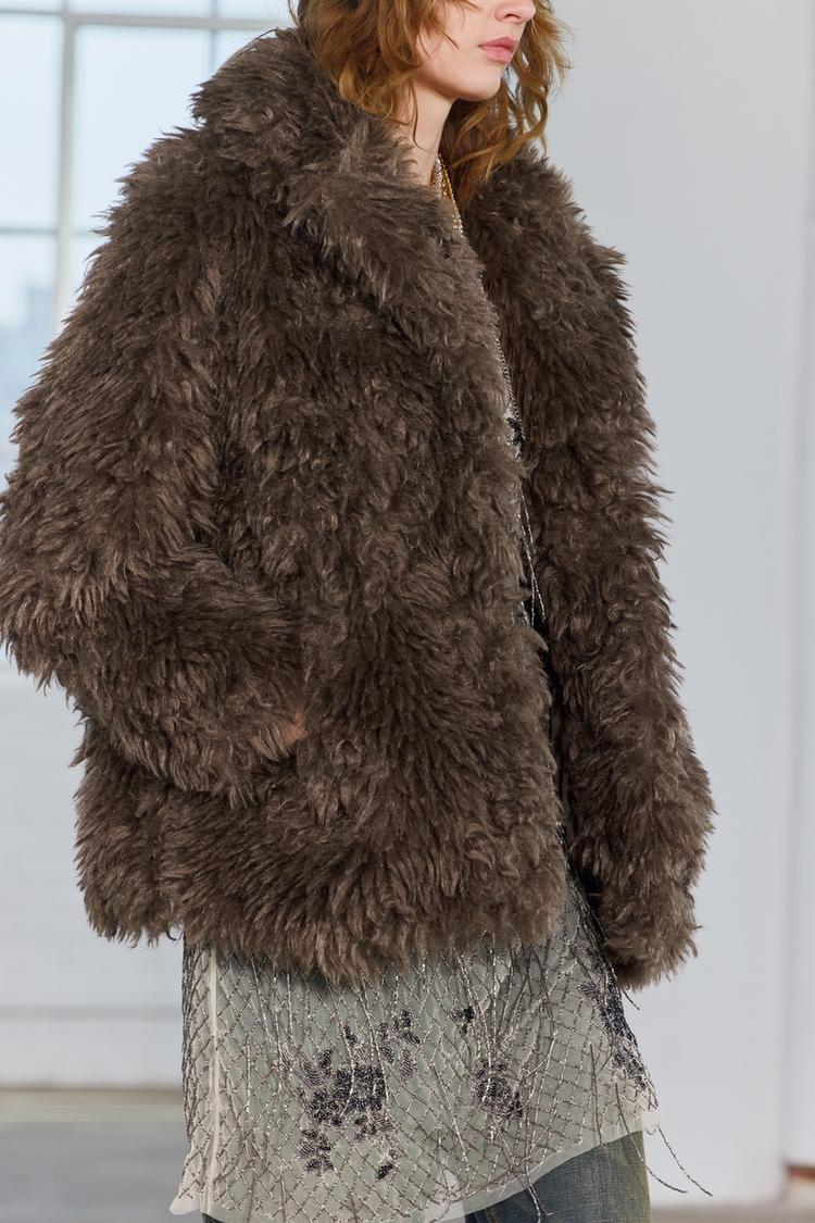 ZW Collection faux fur short coat