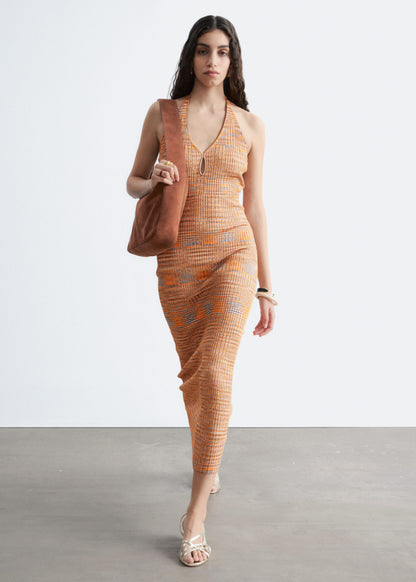 Spacedye Halterneck Midi Dress