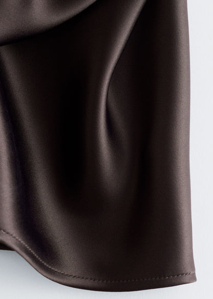 Sleeveless Satin Midi Dress