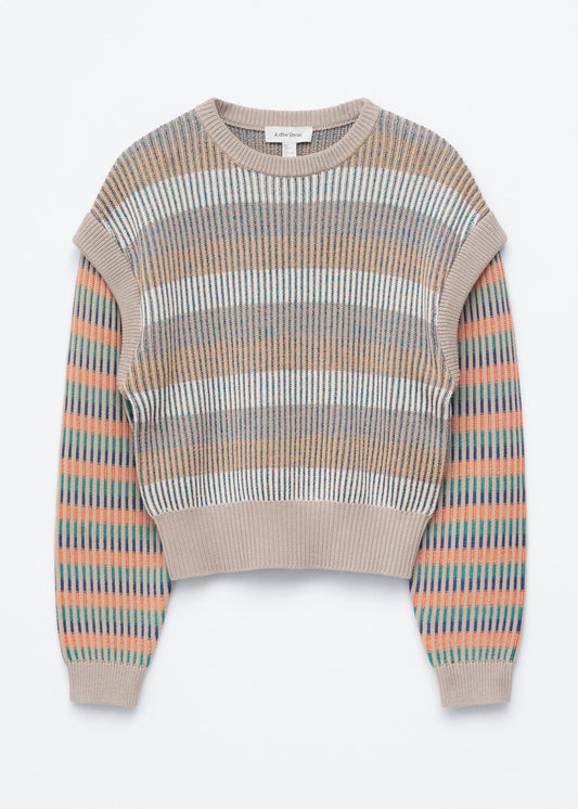 Striped Panel Knit Jumper
