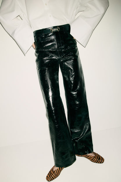 Leather ballet flats