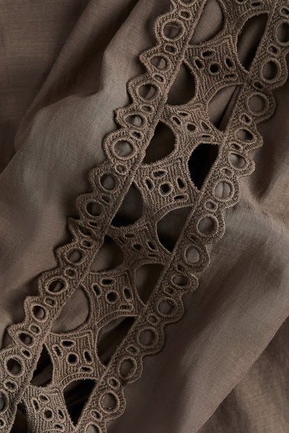 Lace-trimmed blouse