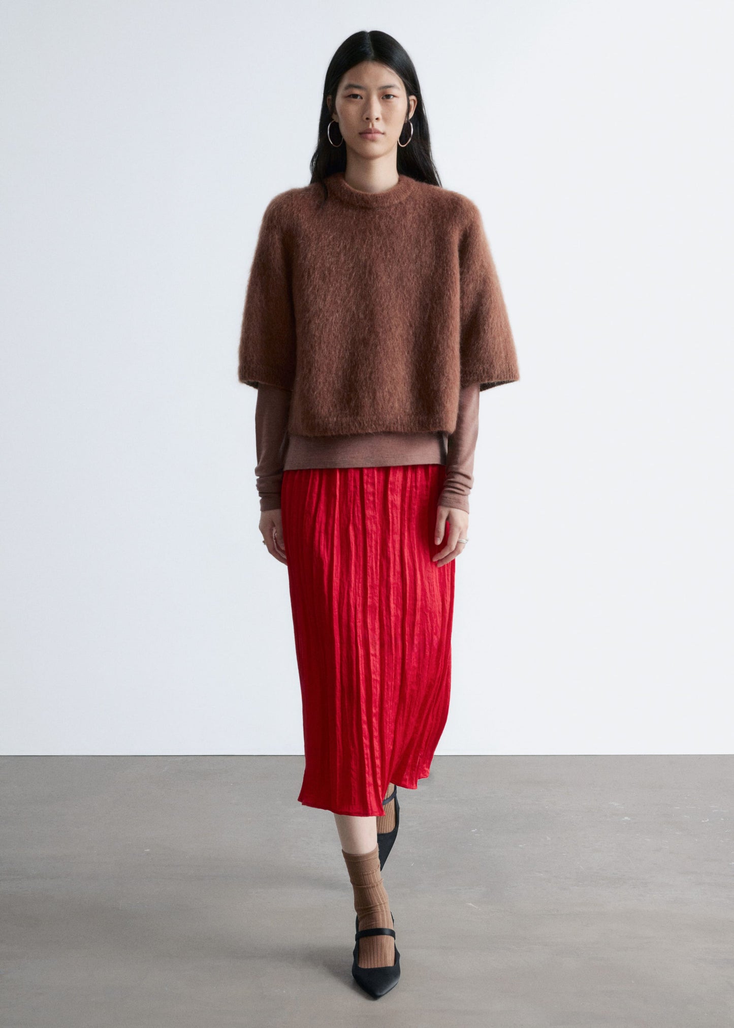 Mohair-Blend Knitted T-shirt