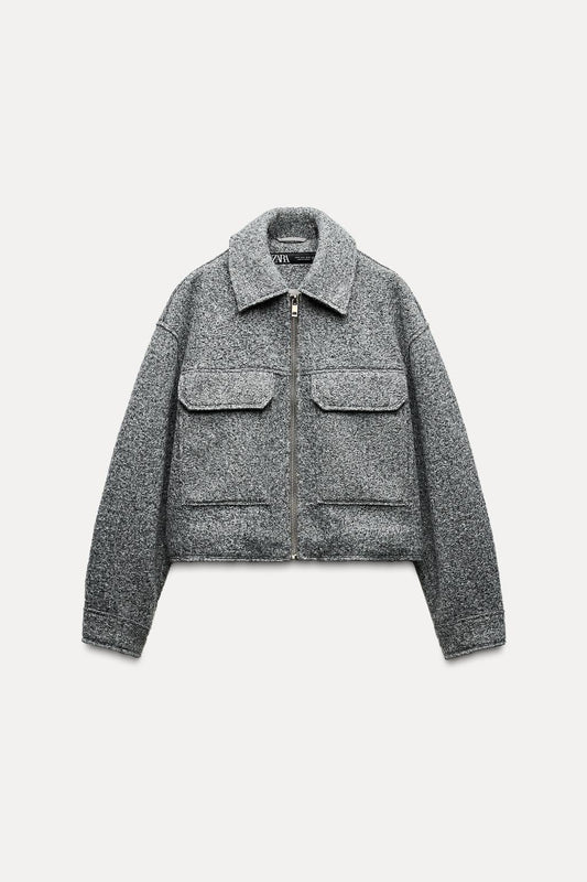 Bouclé Cropped Jacket