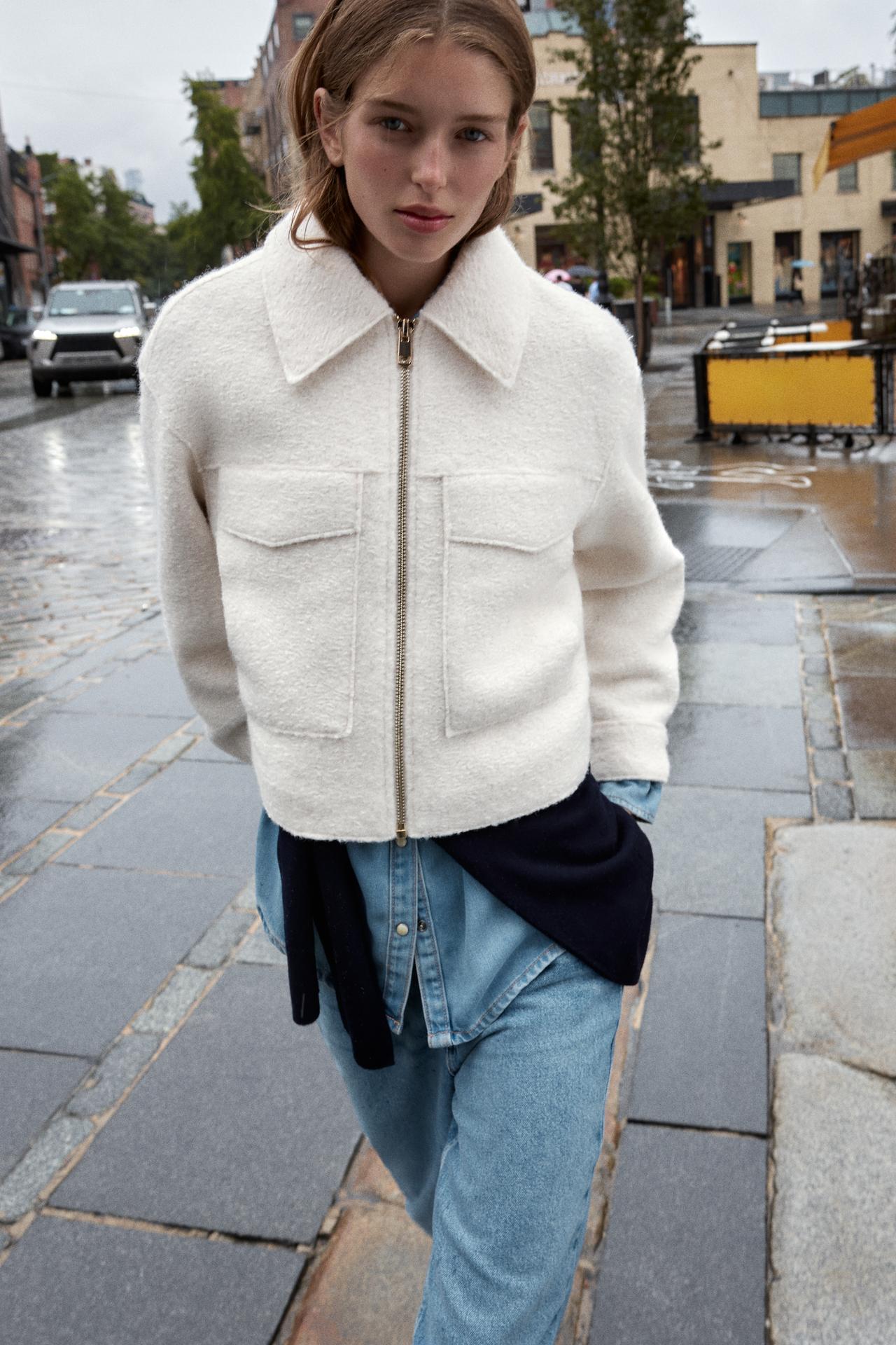 Bouclé Jacket With Patch Pockets