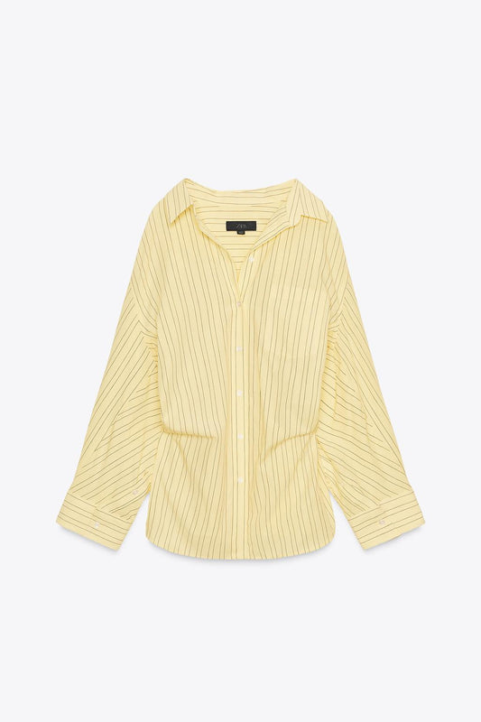 Oversize Striped Poplin Shirt