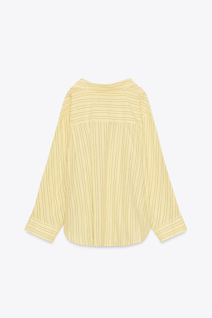 Oversize Striped Poplin Shirt