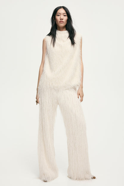 Fringed trousers