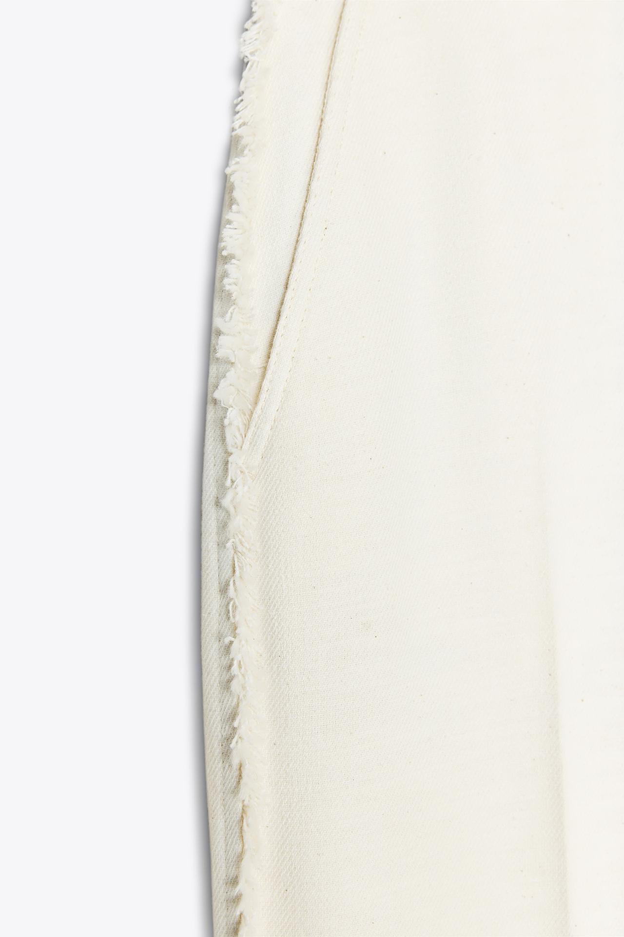 Straight-fit trousers with frayed side taping