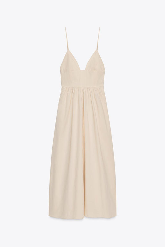 Poplin Midi Dress