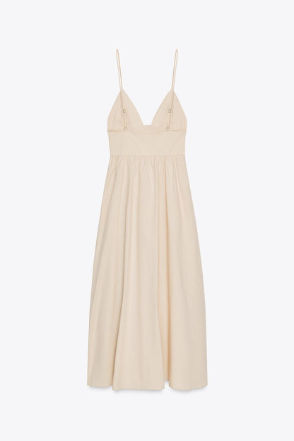 Poplin Midi Dress
