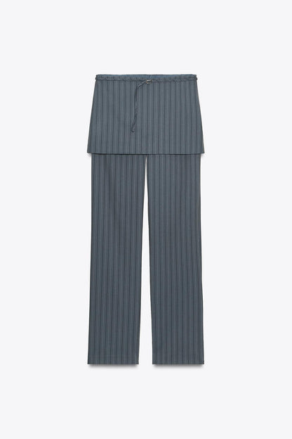 Pinstripe Trouser Skirt