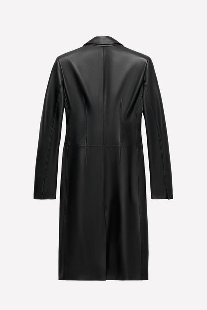 Fitted Leather Coat Ludovic De Saint Sernin x Zara