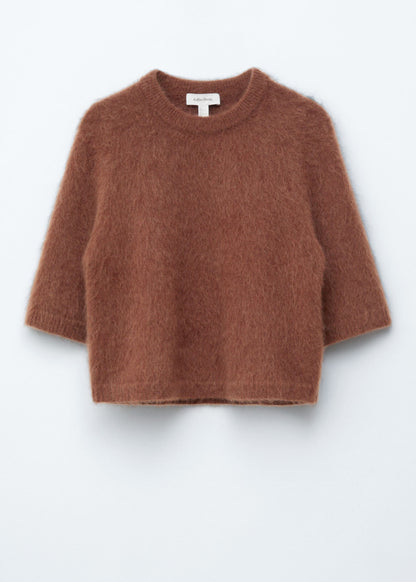 Mohair-Blend Knitted T-shirt
