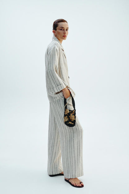 Sequin Stripe Blazer
