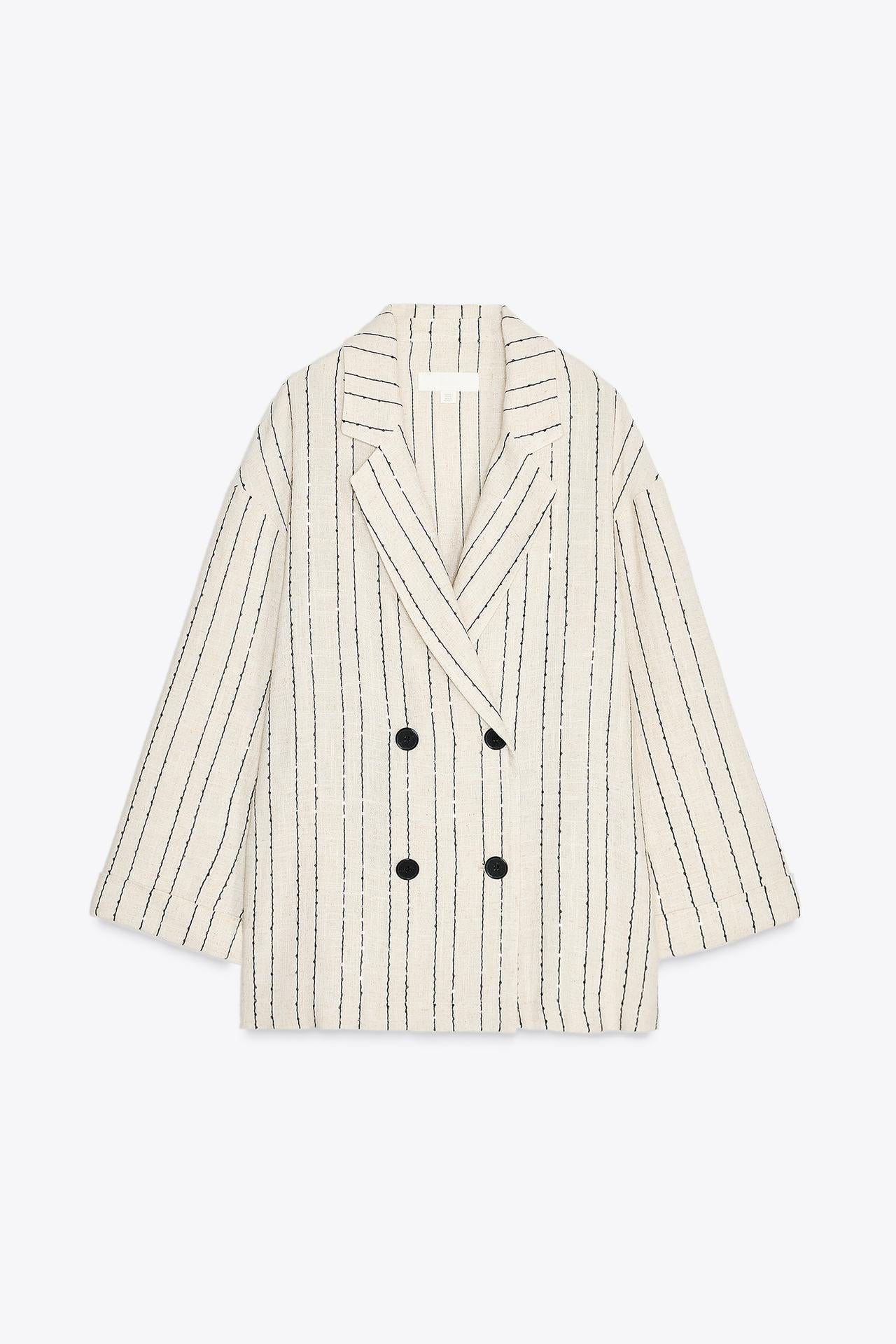 Sequin Stripe Blazer