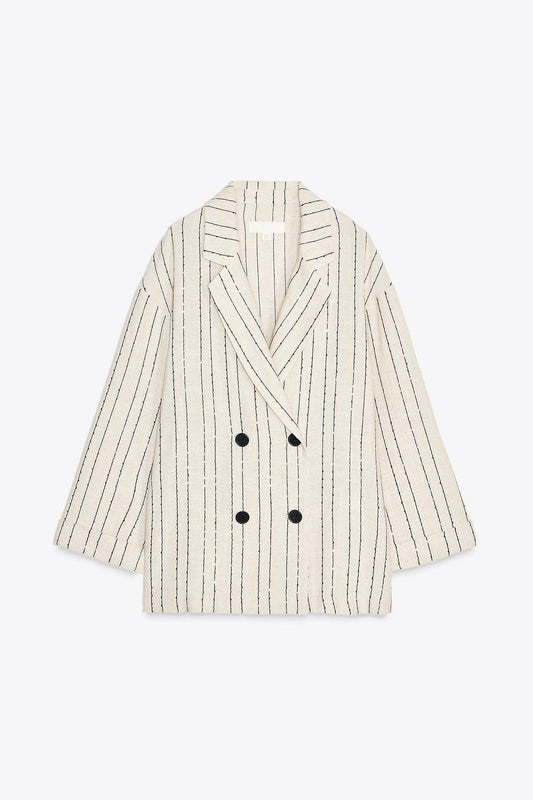 Sequin Stripe Blazer