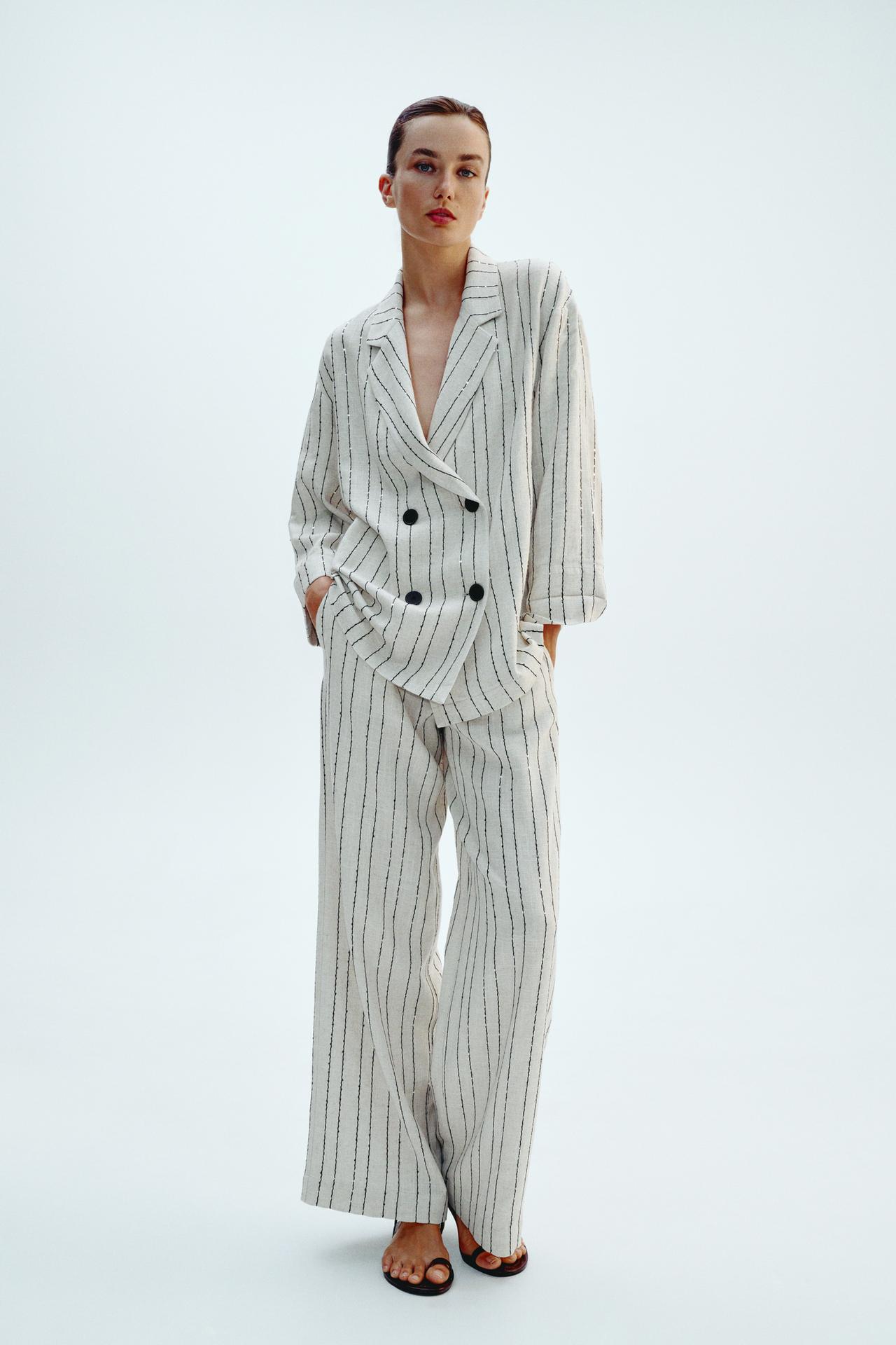 Sequin Stripe Blazer