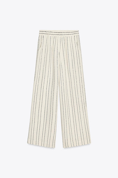 Striped Sequin Trousers