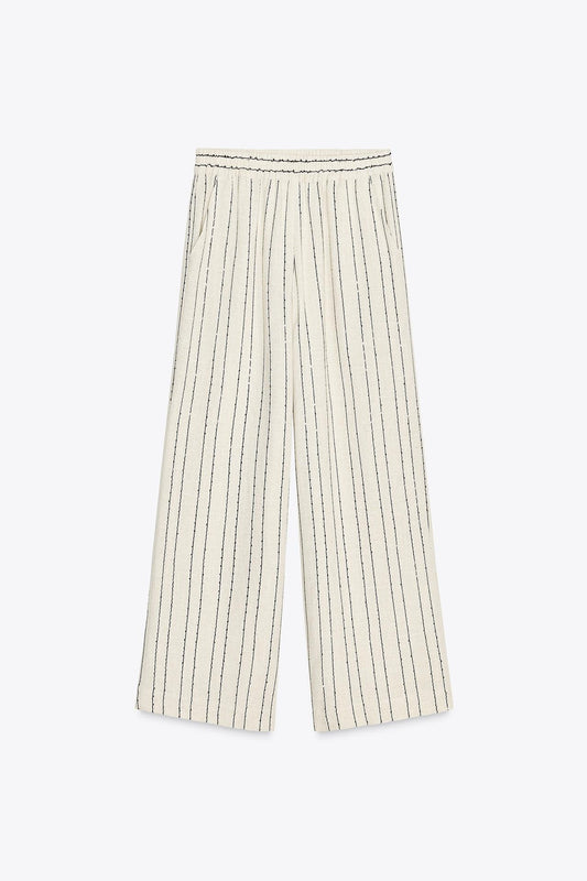 Striped Sequin Trousers