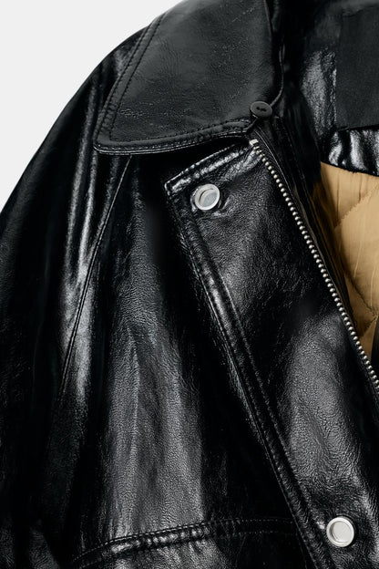 Faux Fur Collar Jacket Zw Collection