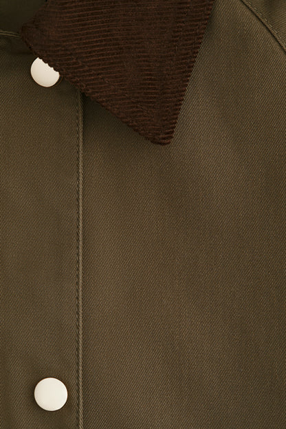 Corduroy-collar jacket