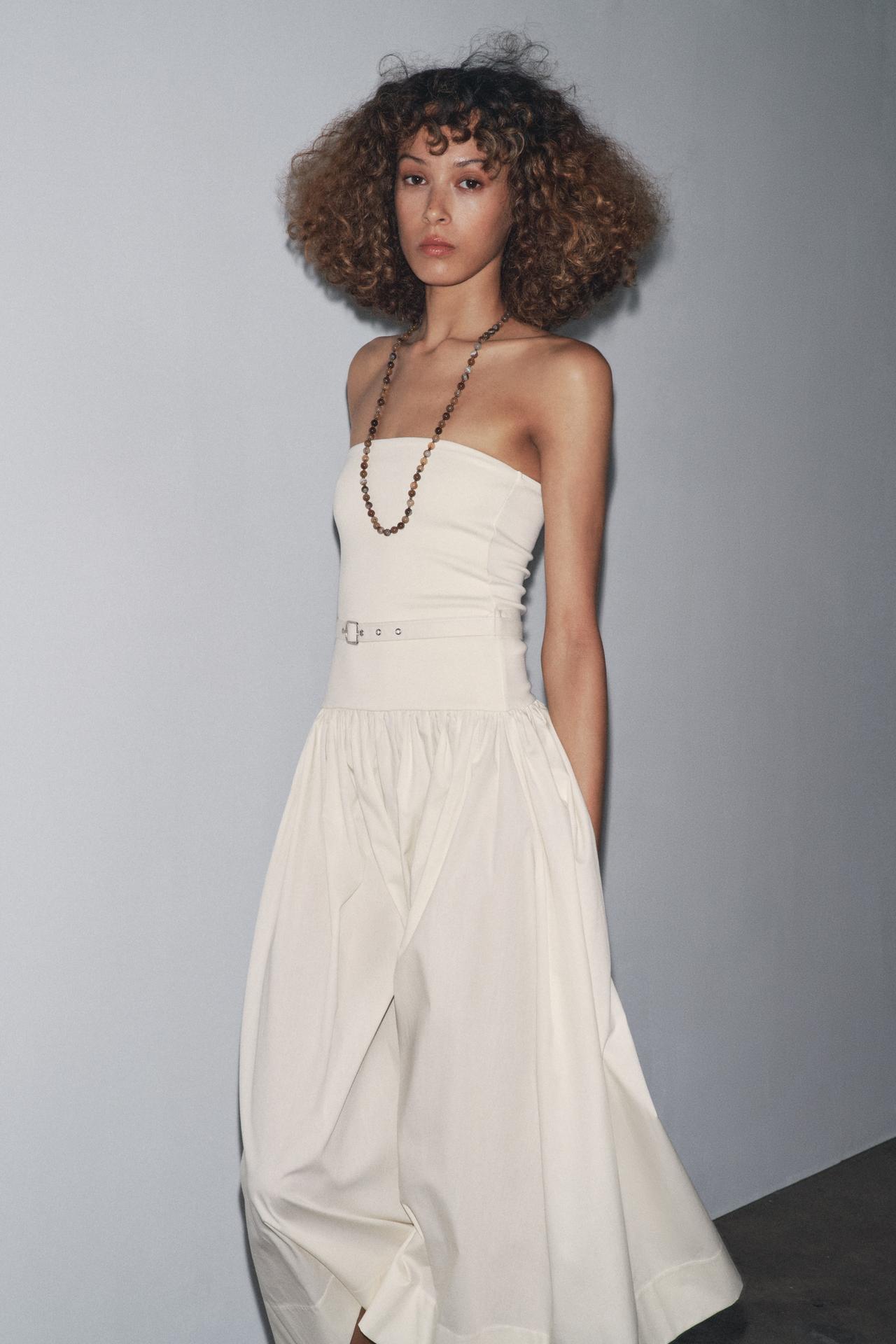 Contrast Belt Dress