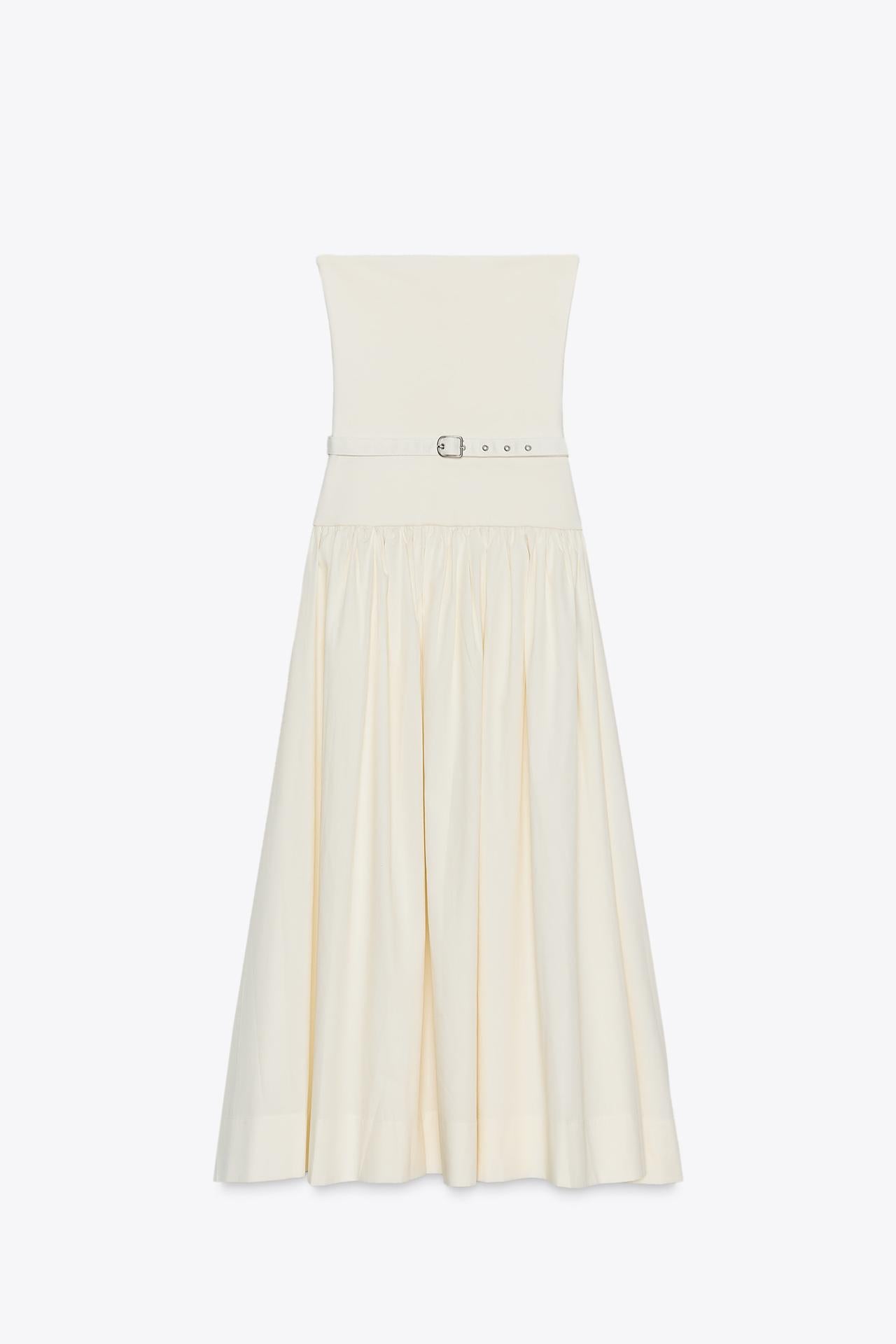 Contrast Belt Dress