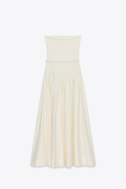 Contrast Belt Dress