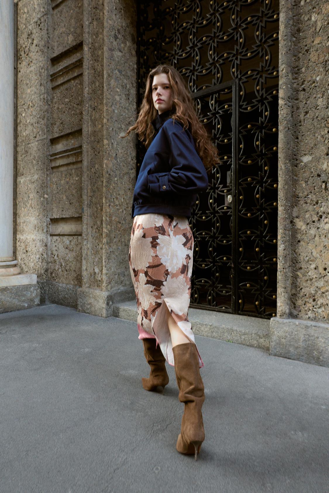 Printed Floral Skirt