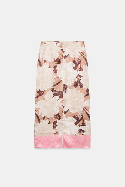 Printed Floral Skirt