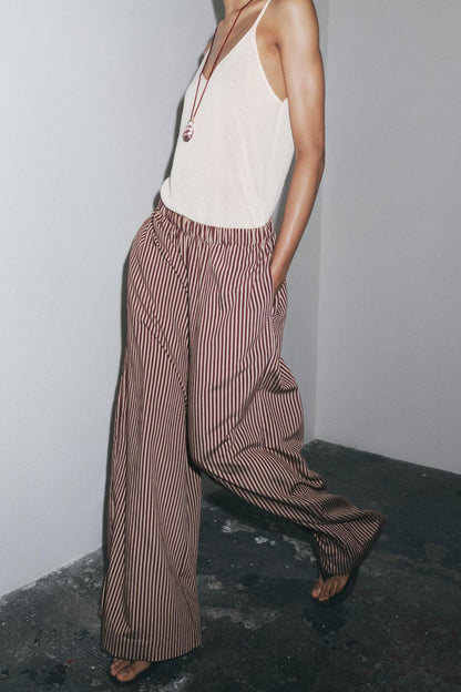 ZW Collection Striped Flowing Trousers