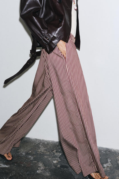 ZW Collection Striped Flowing Trousers