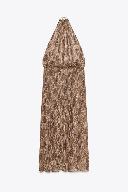 ZW Collection Printed Halter Dress