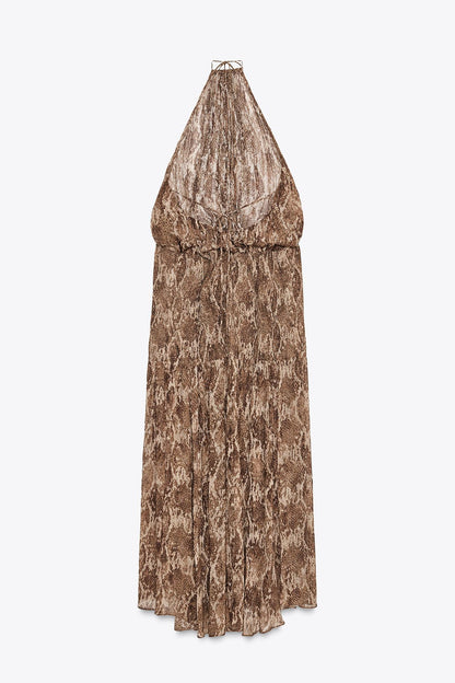 ZW Collection Printed Halter Dress