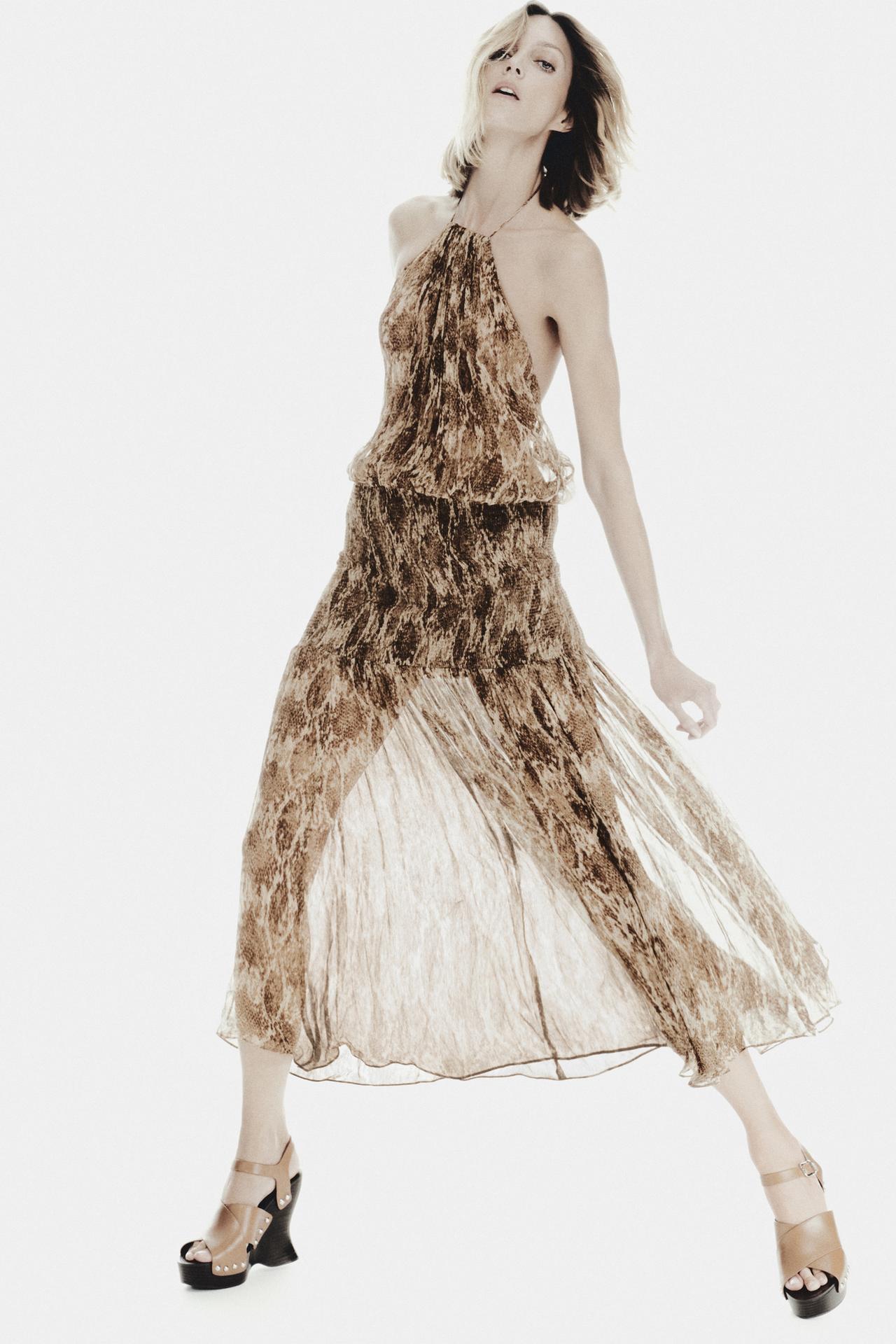 ZW Collection Printed Halter Dress