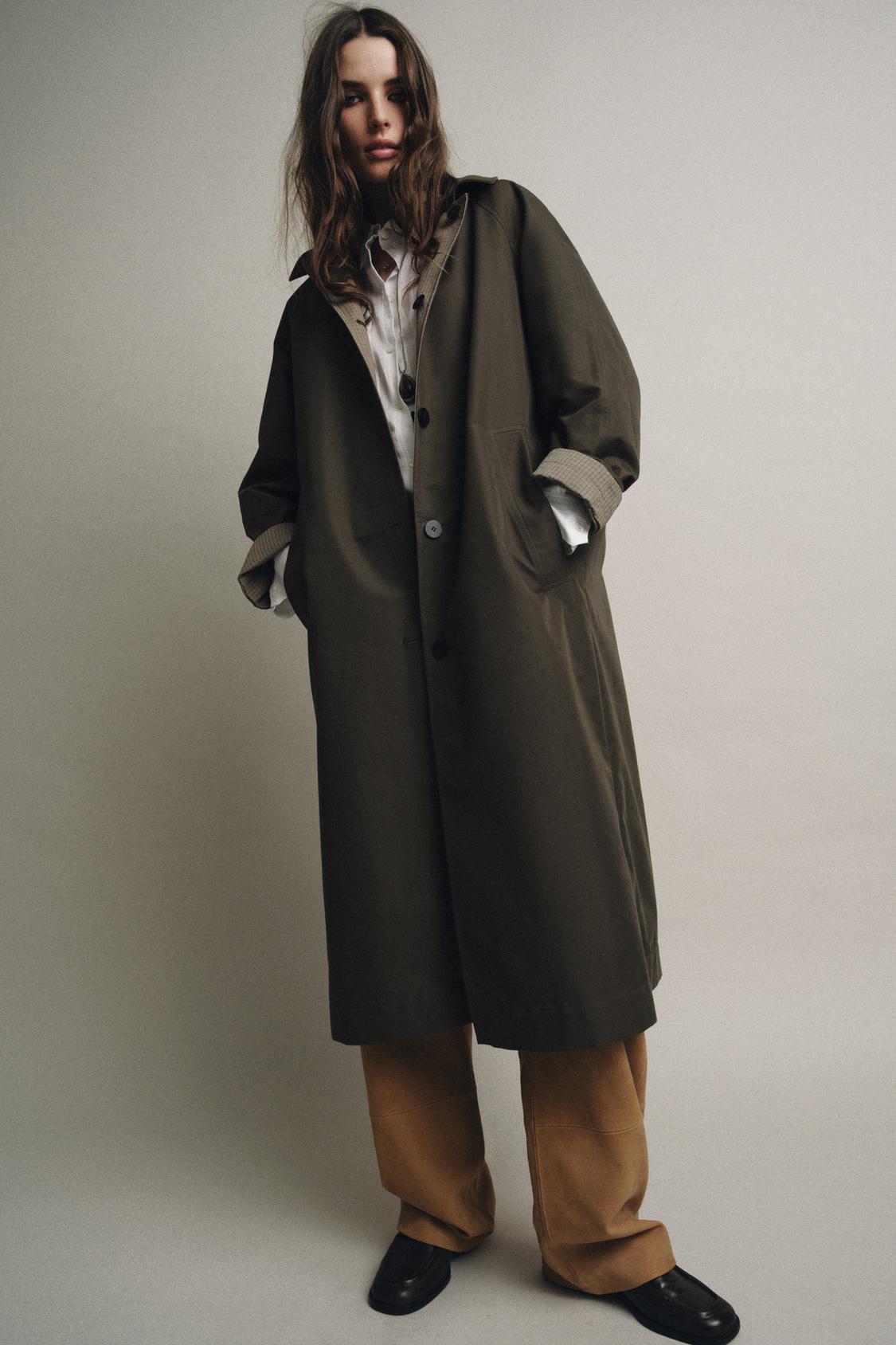 Limited Edition Reversible Trench Coat With Faux Fur Collar