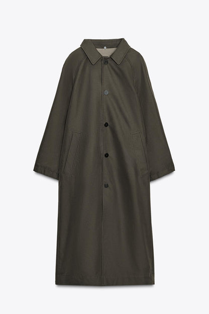 Limited Edition Reversible Trench Coat With Faux Fur Collar