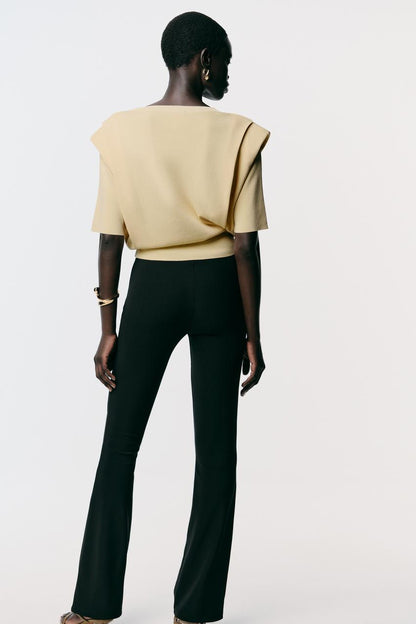 Knit Top with Shoulder Pads