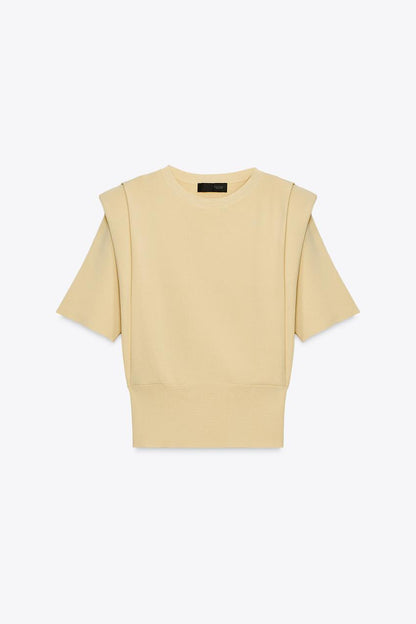 Knit Top with Shoulder Pads