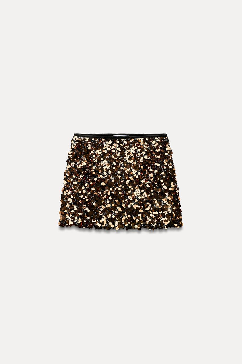 Sequinned Mini Skirt