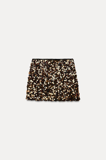 Sequinned Mini Skirt