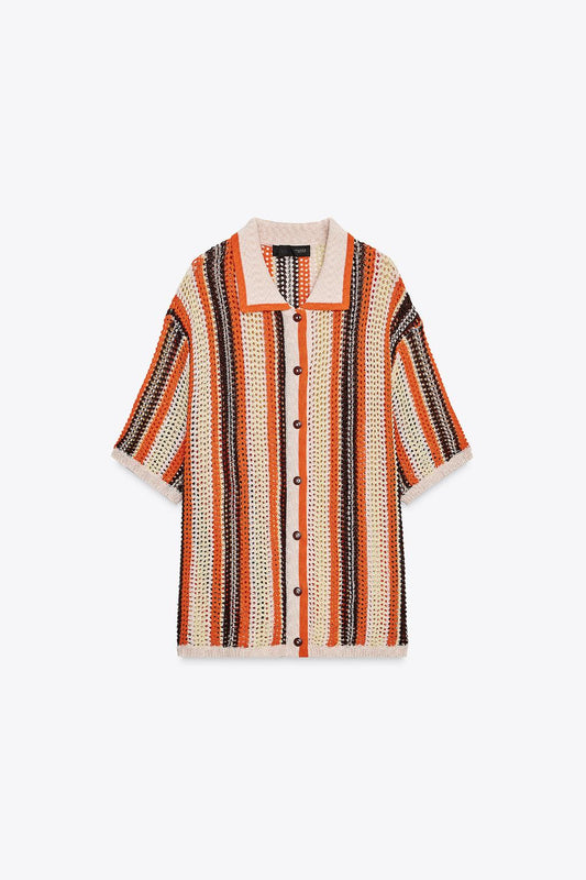 Collar Polo Cardigan
