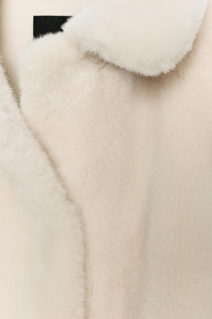 Faux Fur Belted Coat Zw Collection