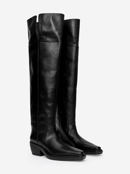 Over-The-Knee Leather Boots